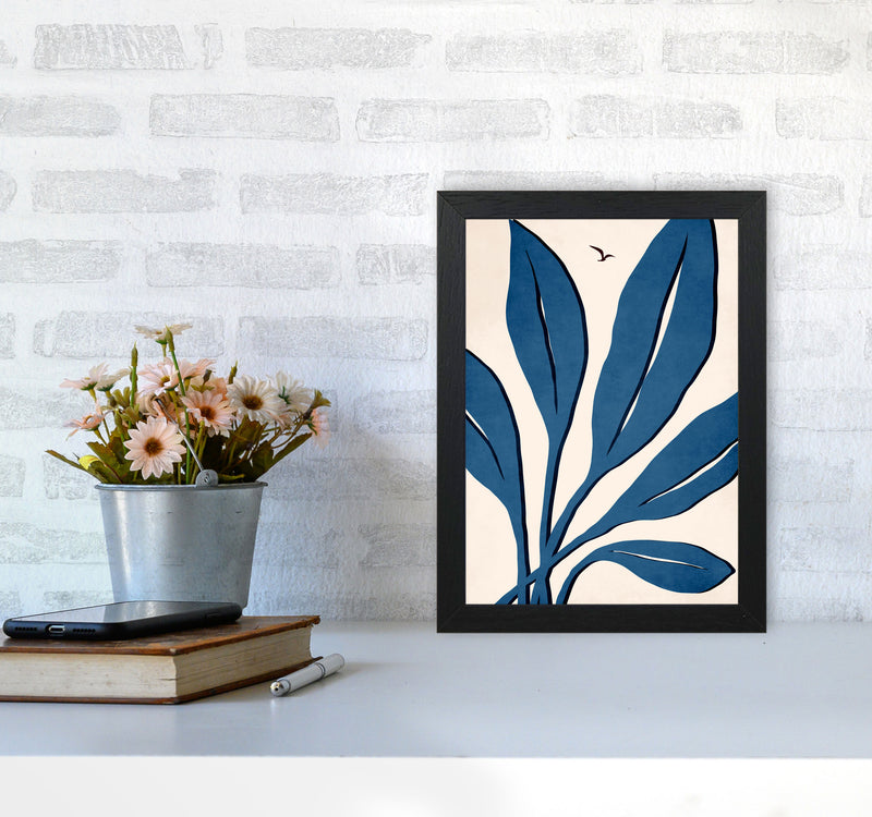 Ophelia - bleu Art Print by Kubistika A4 White Frame