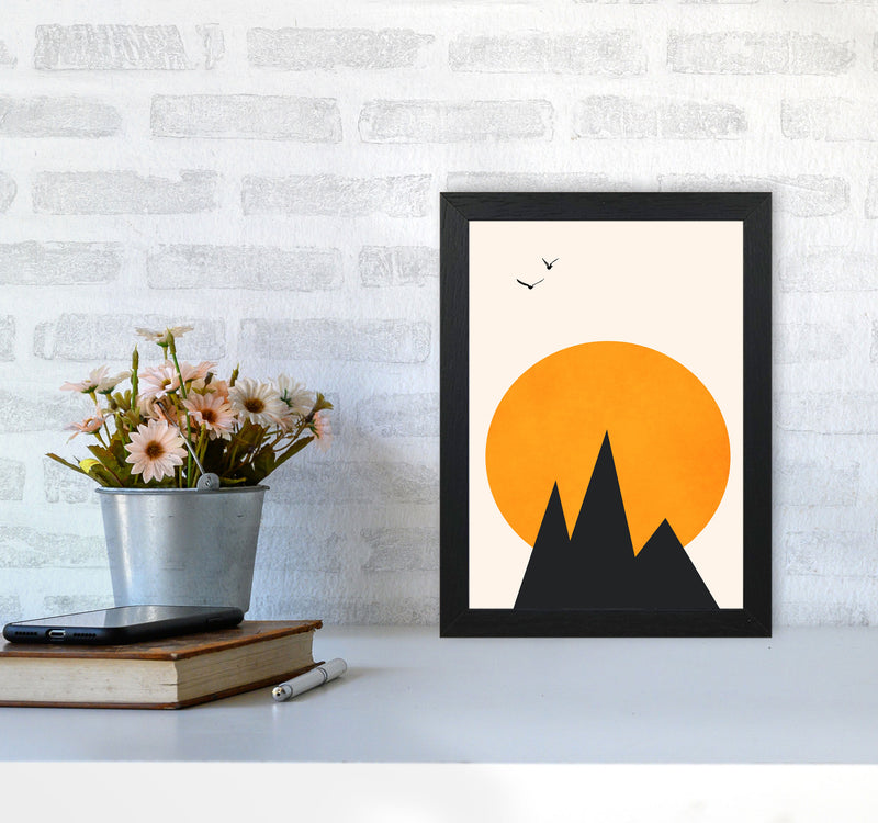 Les Alpes Art Print by Kubistika A4 White Frame