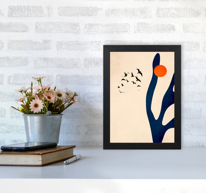 Desert Birds Art Print by Kubistika A4 White Frame