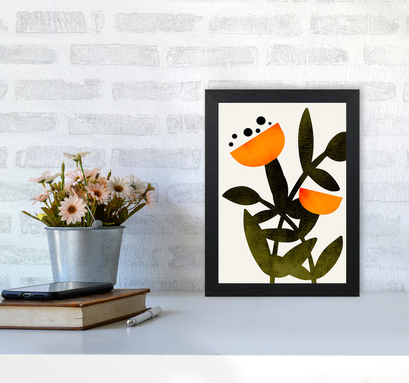 A Flower Called Polly Art Print by Kubistika A4 White Frame