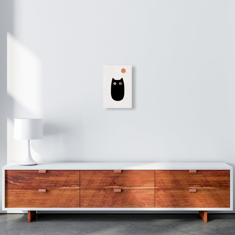 The Cat Contemporary Art Print by Kubistika A4 Canvas