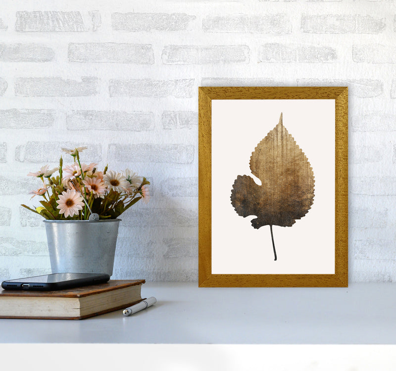 Golden leaf No Botanical Art Print by Kubistika A4 Print Only