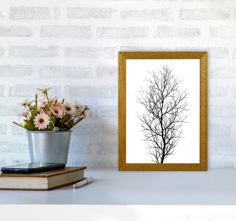 The Tree - BLACK Contemporary Art Print by Kubistika A4 Print Only