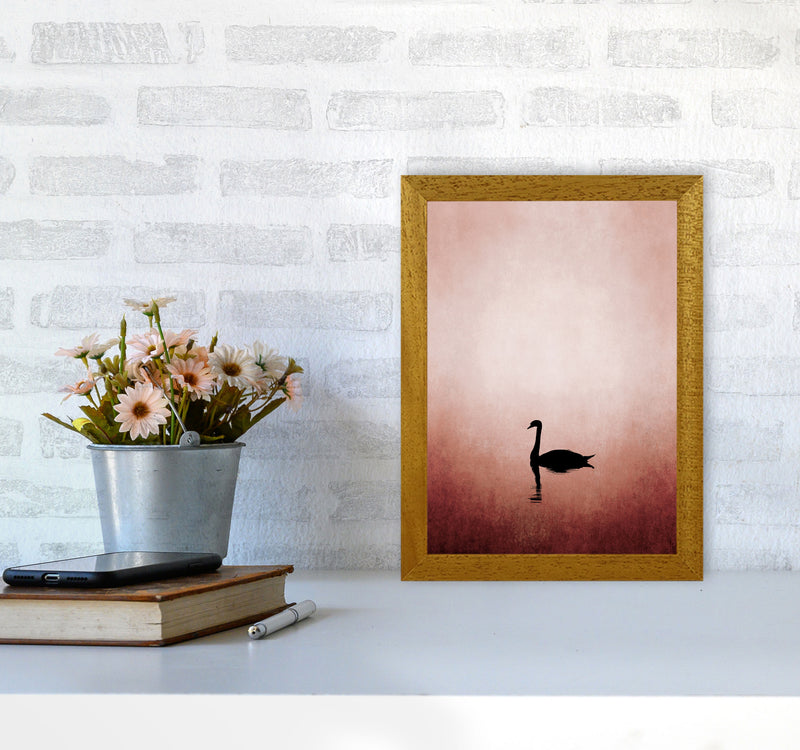 The Swan Contemporary Art Print by Kubistika A4 Print Only