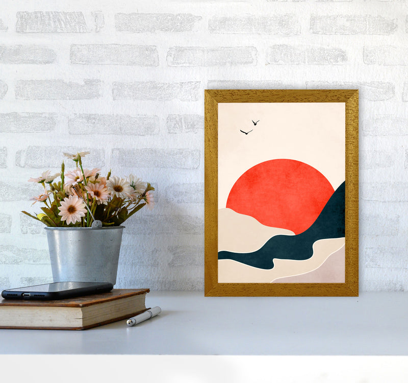 Drowning Sun Art Print by Kubistika A4 Print Only