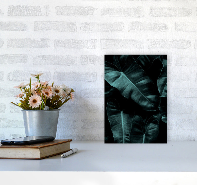 Dark Leafs Photography Art Print by Kubistika A4 Black Frame