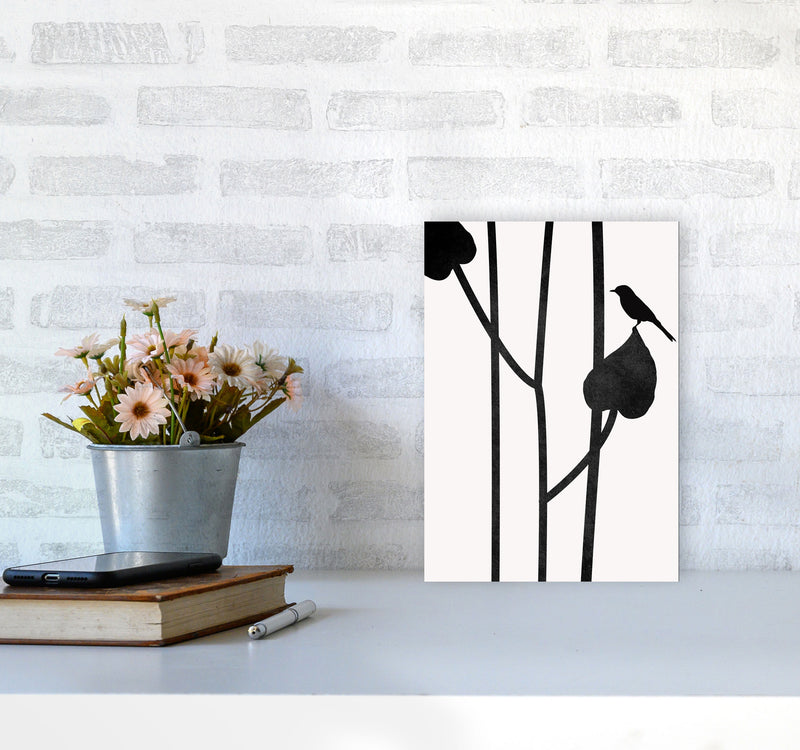 The Bird Contemporary Art Print by Kubistika A4 Black Frame