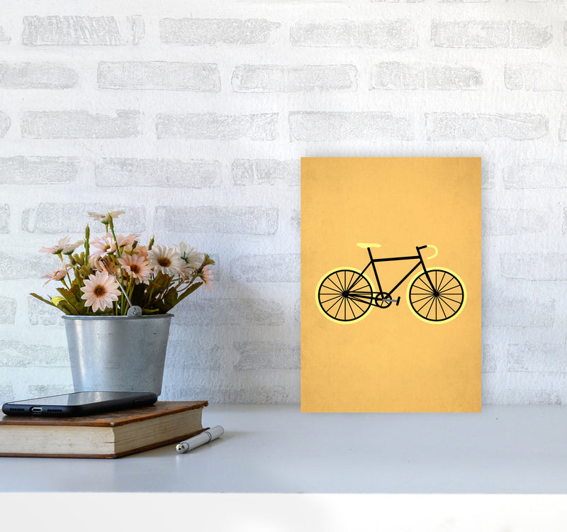 Bicycle Love Modern Art Print by Kubistika A4 Black Frame