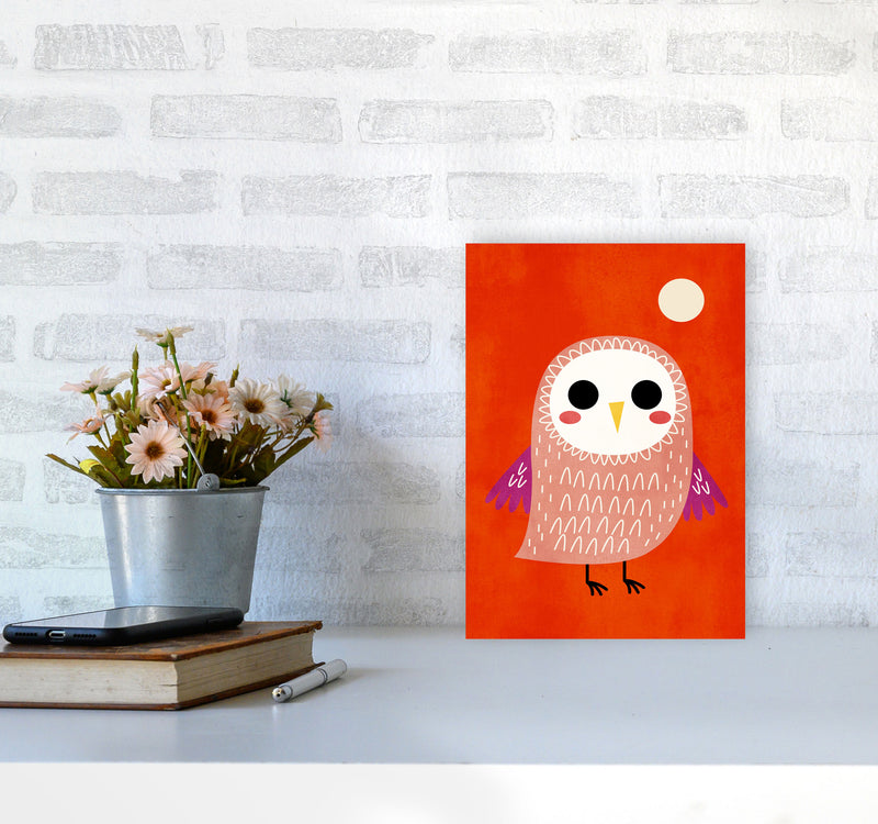 Little Owl Nursery Childrens Art Print by Kubistika A4 Black Frame