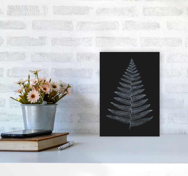 Botanica Minimalistica - BLEU Modern Art Print by Kubistika A4 Black Frame