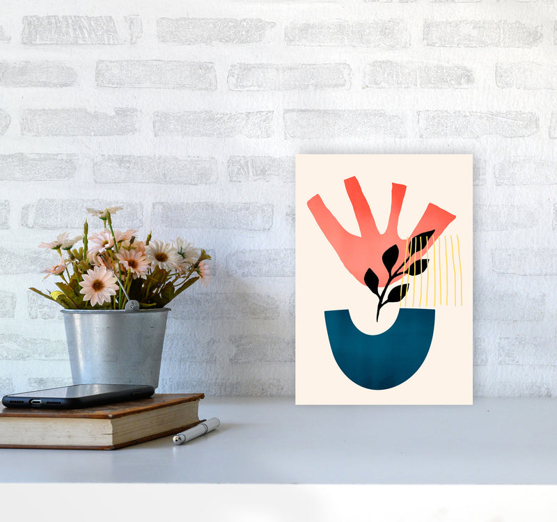 Mid Century Y Art Print by Kubistika A4 Black Frame