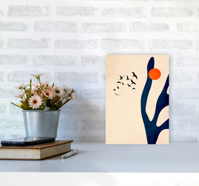 Desert Birds Art Print by Kubistika A4 Black Frame