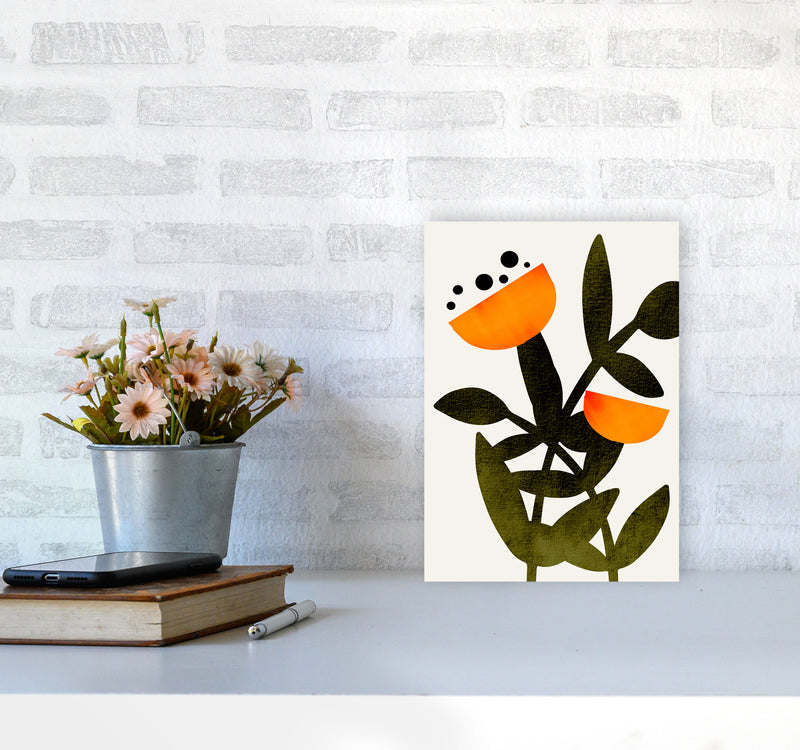 A Flower Called Polly Art Print by Kubistika A4 Black Frame
