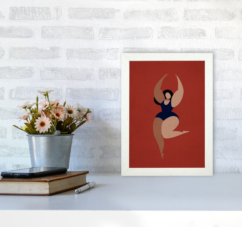 Prima Ballerina Vintage Art Print by Kubistika A4 Oak Frame