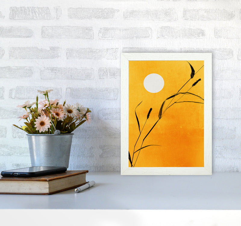 Sunny Days Contemporary Art Print by Kubistika A4 Oak Frame