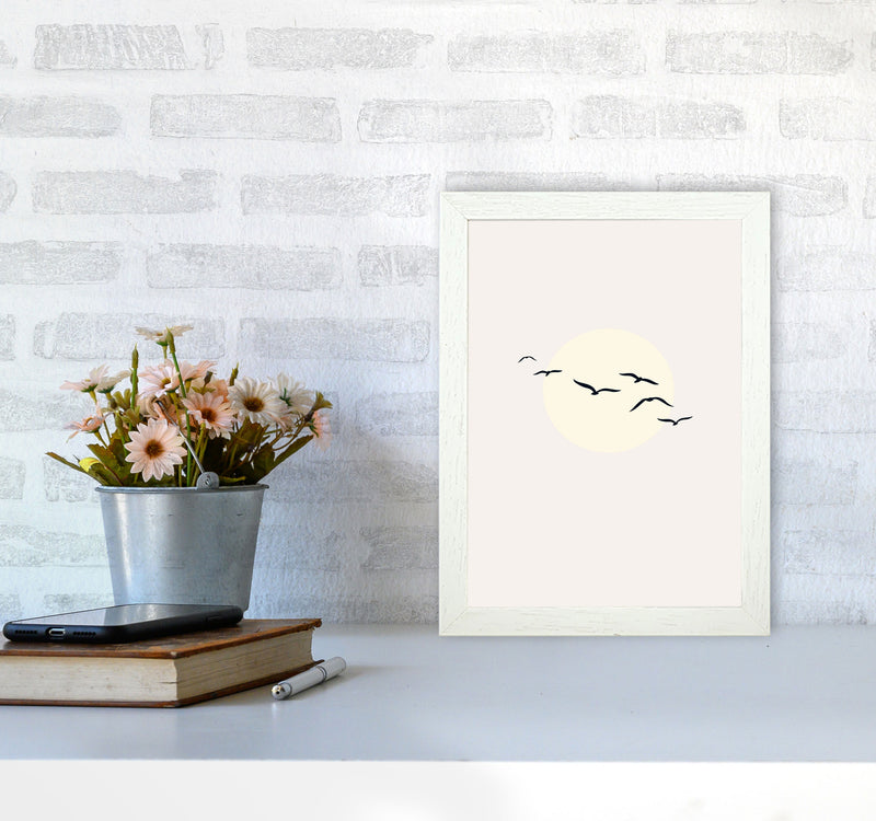 Adorable Skies Contemporary Art Print by Kubistika A4 Oak Frame