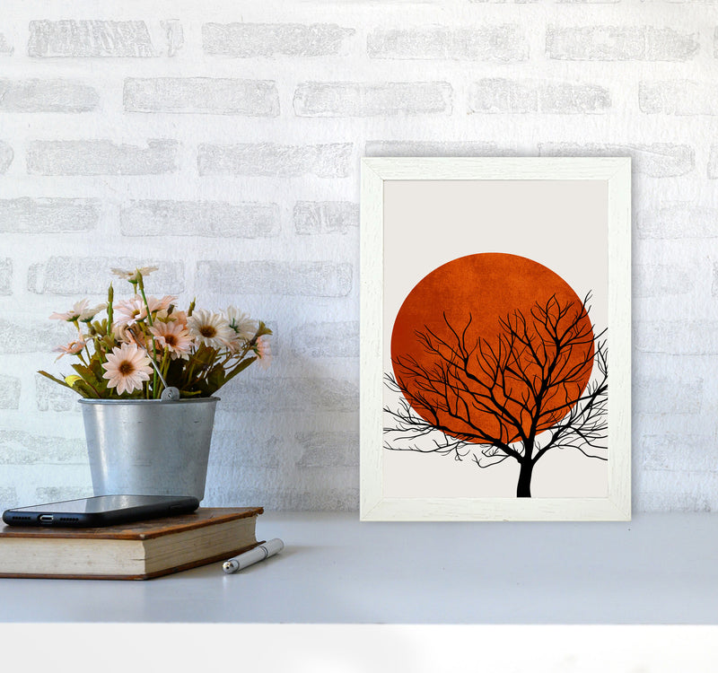 A Blooming Oak  Modern Contemporary Art Print by Kubistika A4 Oak Frame
