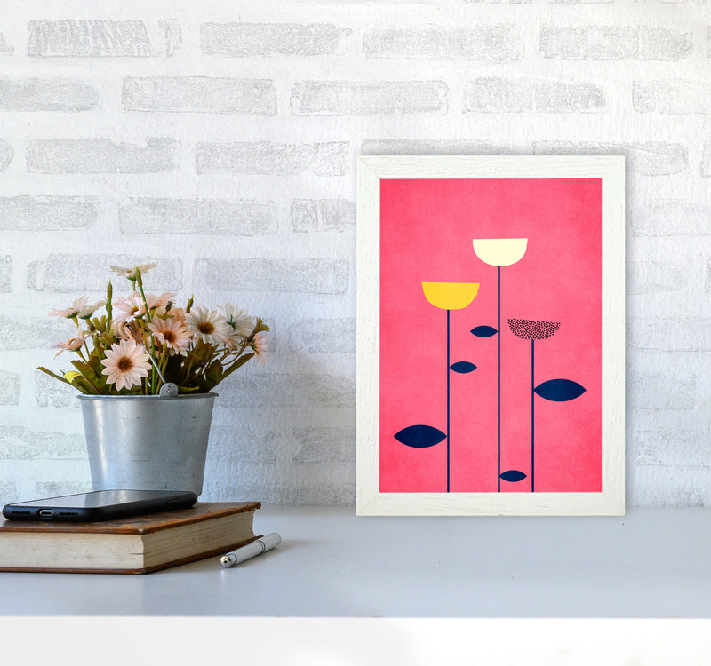 We Are Family - 3 Colourful Modern Art Print by Kubistika A4 Oak Frame