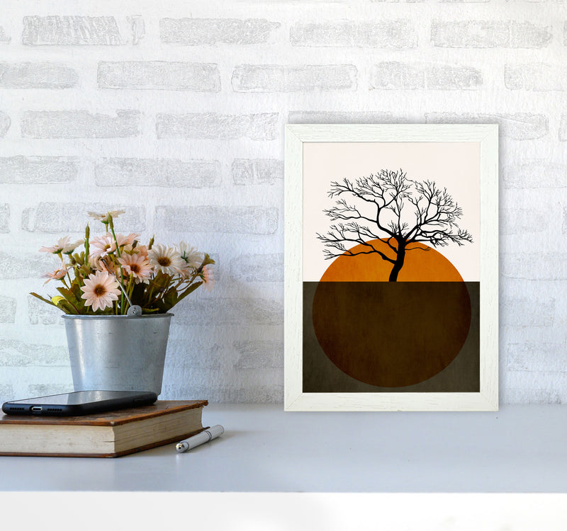 Sunny Days Of Silence Art Print by Kubistika A4 Oak Frame