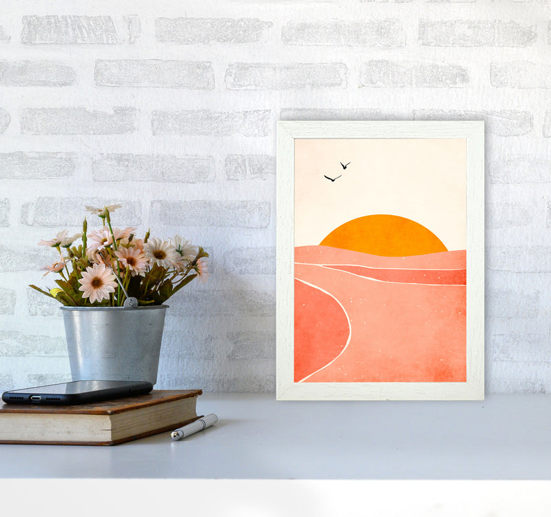 Dancing In The Sun Art Print by Kubistika A4 Oak Frame