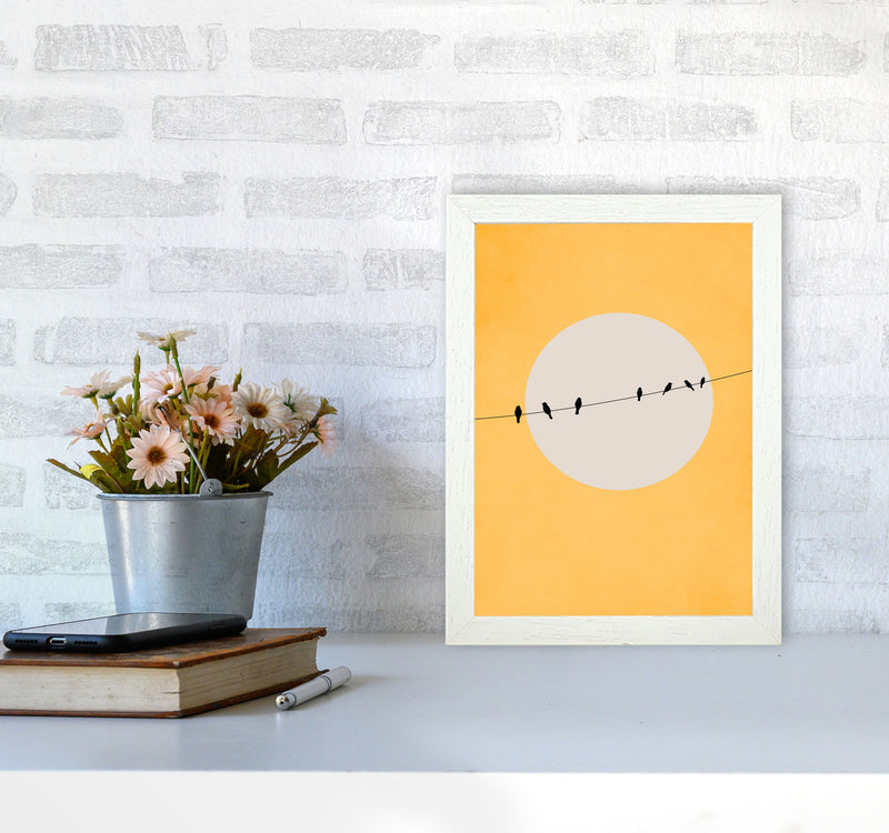 Chirping And Chilling (At Day) Art Print by Kubistika A4 Oak Frame