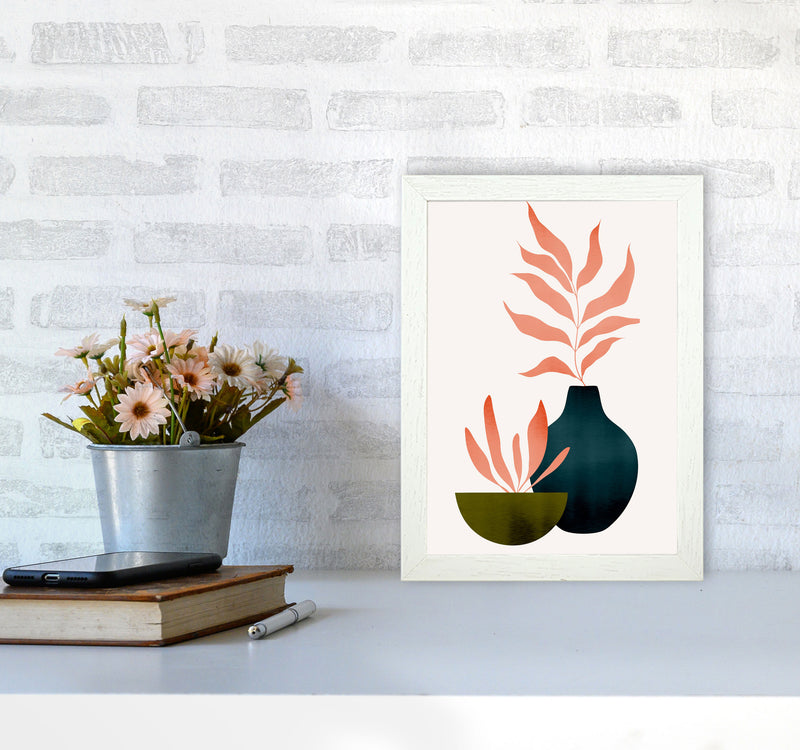 Autumn Flowers - 5 Art Print by Kubistika A4 Oak Frame