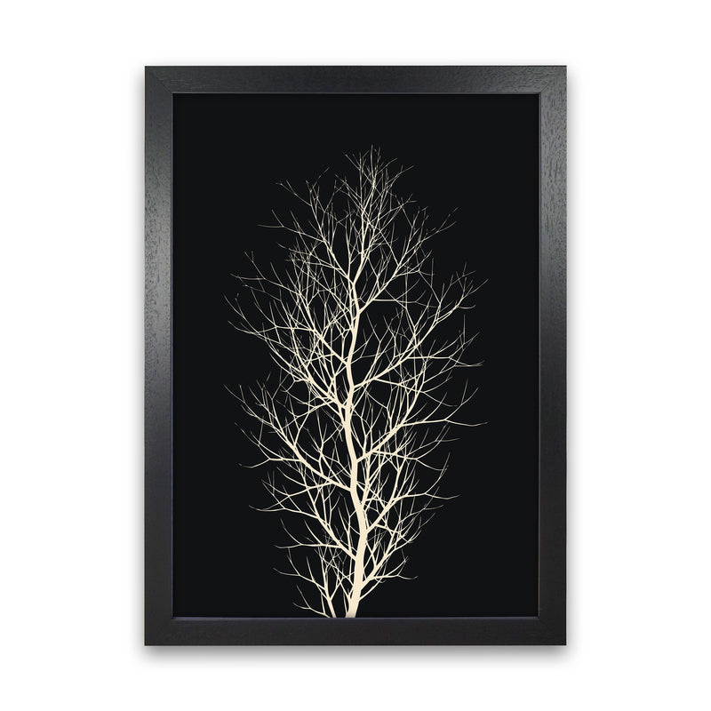 The Tree - WHITE Contemporary Art Print by Kubistika Black Grain