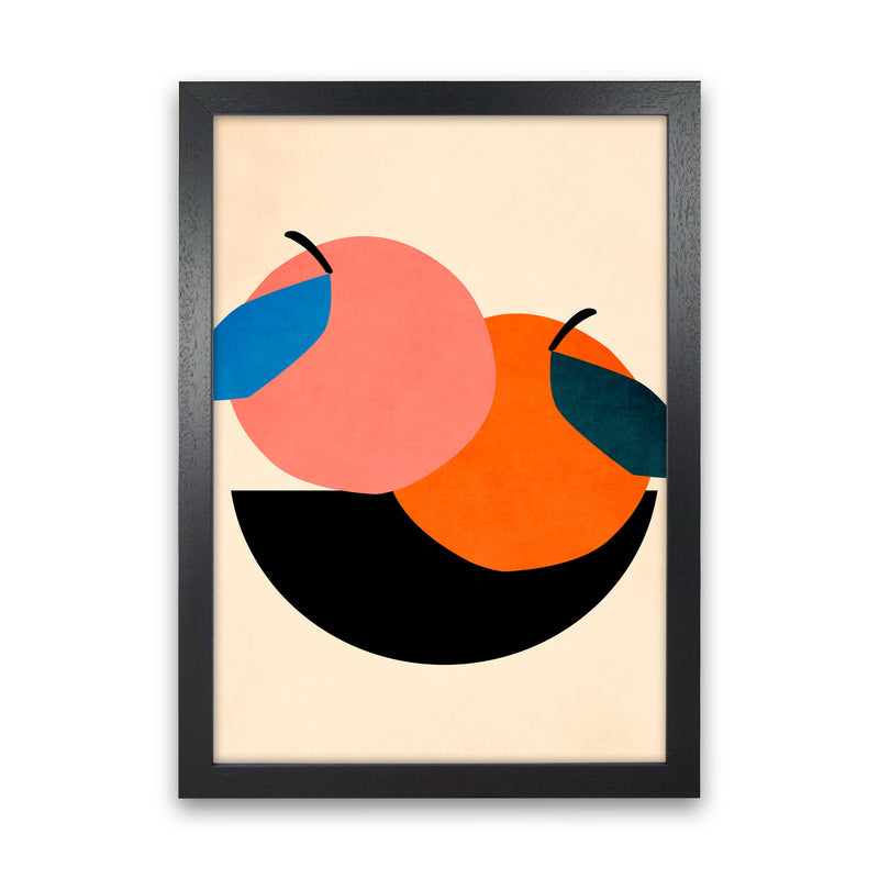 Two Apples Art Print by Kubistika Black Grain