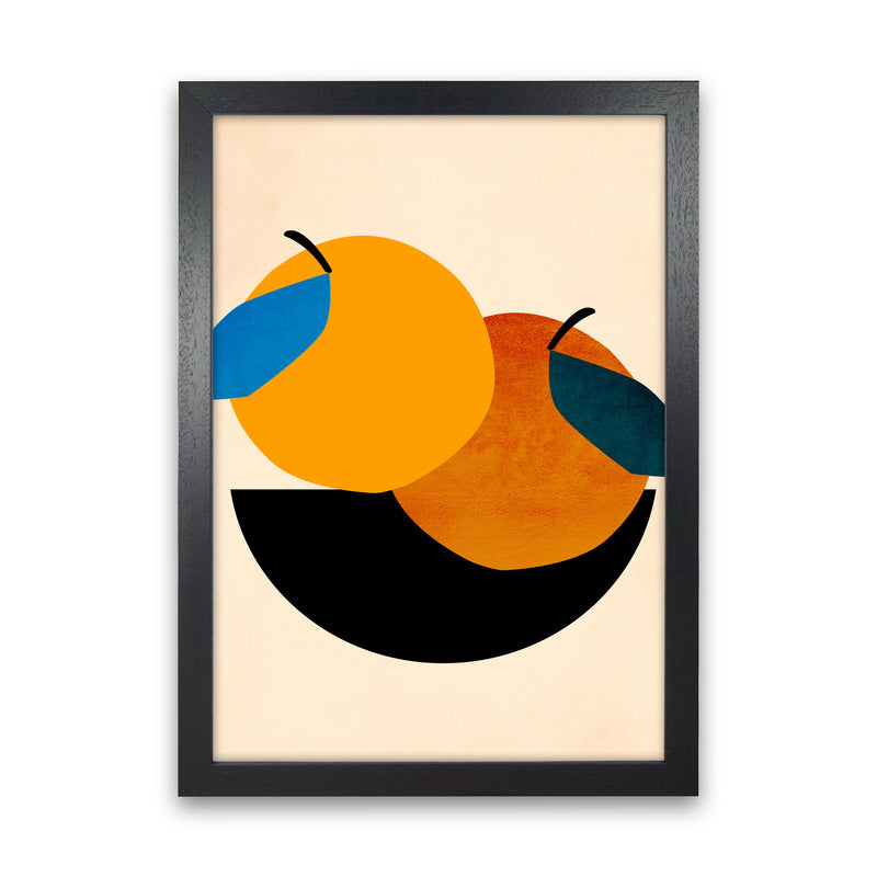 Two Oranges X Art Print by Kubistika Black Grain