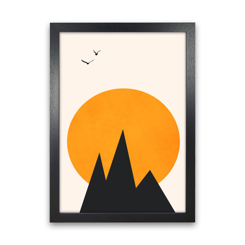 Les Alpes Art Print by Kubistika Black Grain