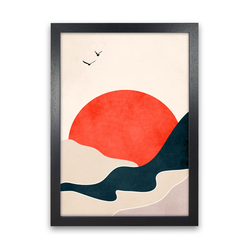 Drowning Sun Art Print by Kubistika Black Grain