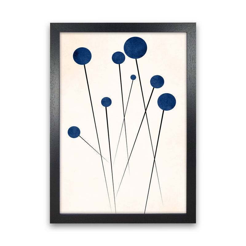Blue Flowers In The Wilderness - 2 Art Print by Kubistika Black Grain