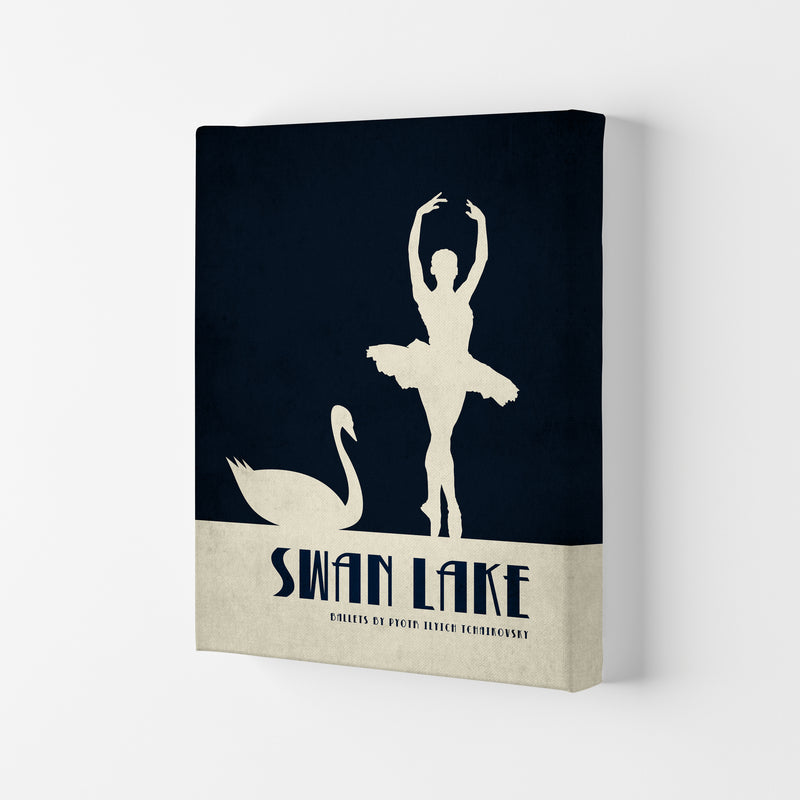 Swan Lake Ballet Poster Contemporary Art Print by Kubistika Canvas