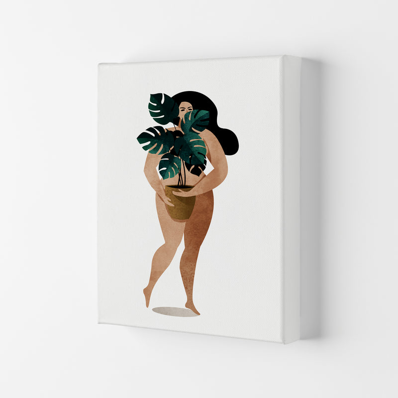Nude With Plant Contemporary Art Print by Kubistika Canvas