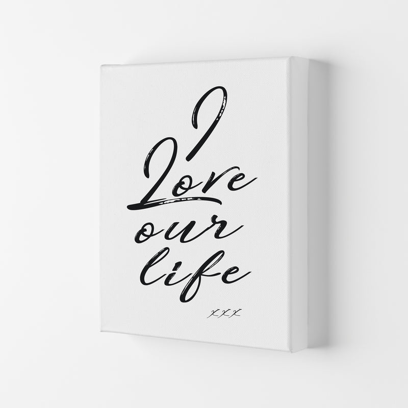 Love Our Life Quote Art Print by Kubistika Canvas