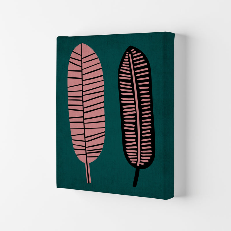 Two Leafs Contemporary Art Print by Kubistika Canvas