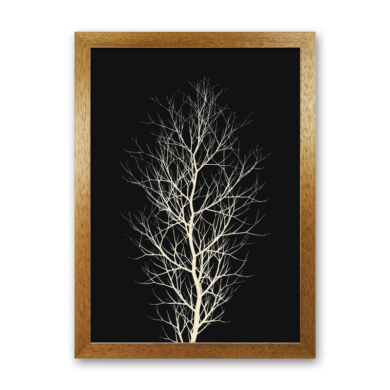 The Tree - WHITE Contemporary Art Print by Kubistika Oak Grain