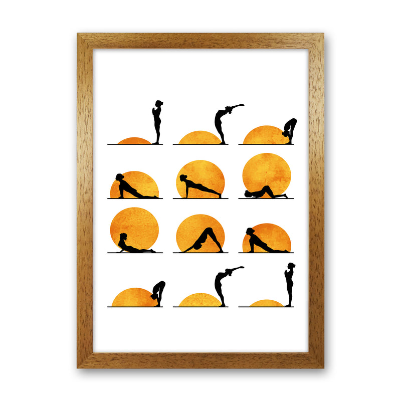 Yoga Sun Contemporary Art Print by Kubistika Oak Grain