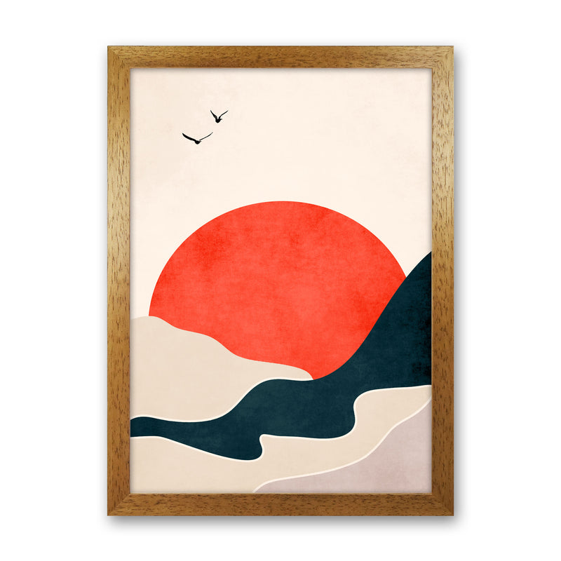 Drowning Sun Art Print by Kubistika Oak Grain