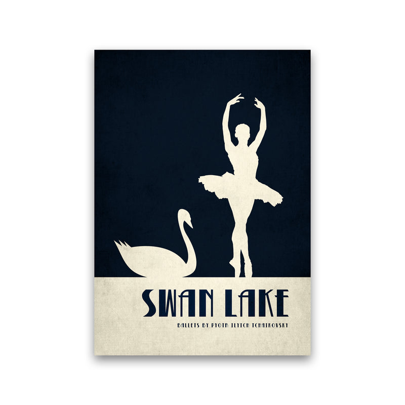 Swan Lake Ballet Poster Contemporary Art Print by Kubistika Print Only
