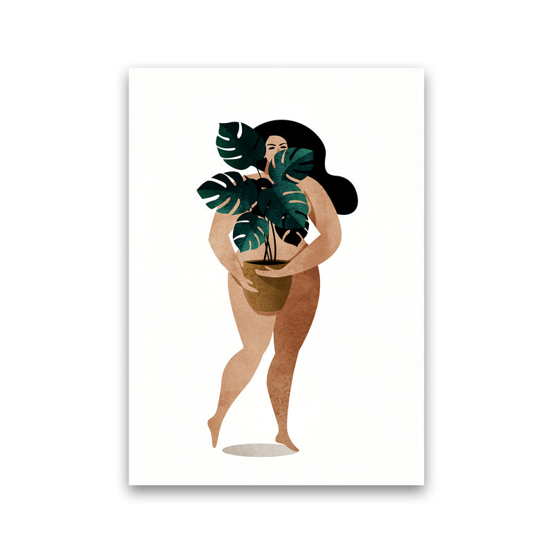 Nude With Plant Contemporary Art Print by Kubistika Print Only