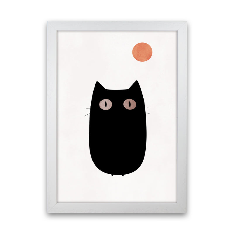 The Cat Contemporary Art Print by Kubistika White Grain