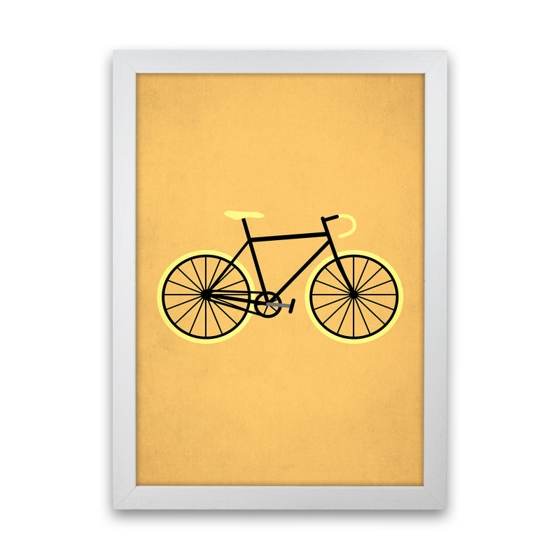 Bicycle Love Modern Art Print by Kubistika White Grain