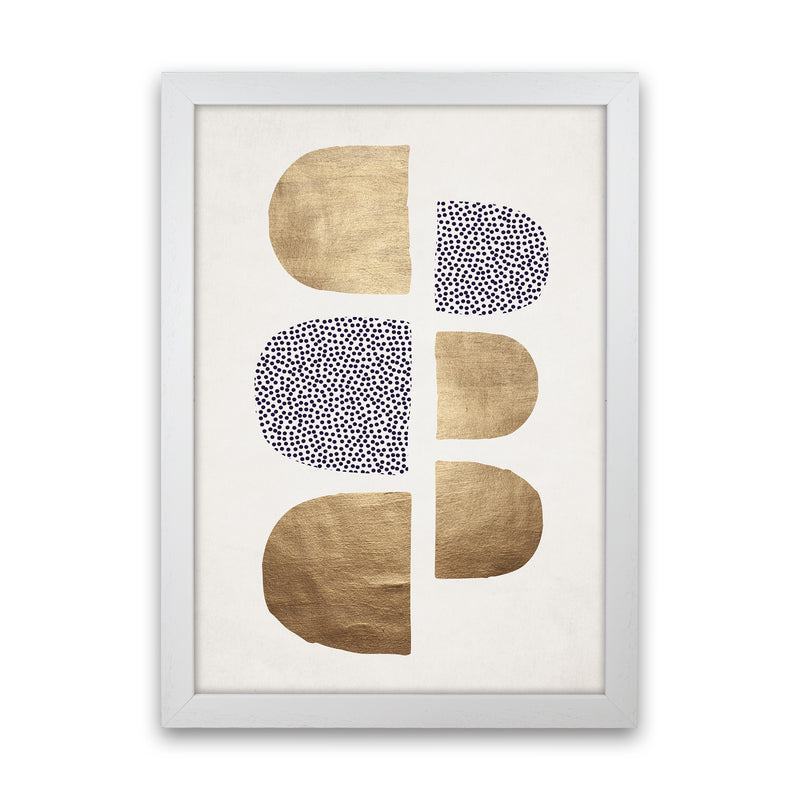 Geometric Abstracta Abstract Art Print by Kubistika White Grain