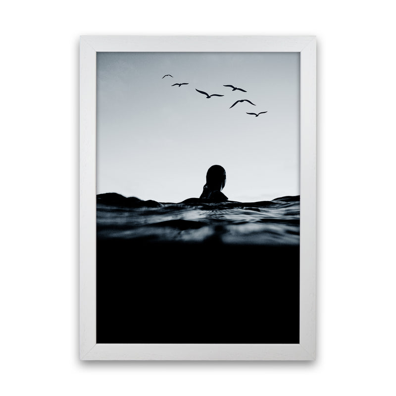 Floating Beach Photography Art Print by Kubistika White Grain