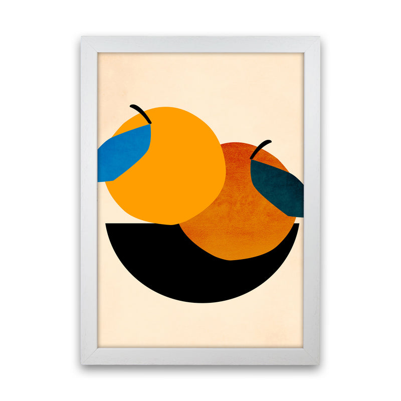 Two Oranges X Art Print by Kubistika White Grain