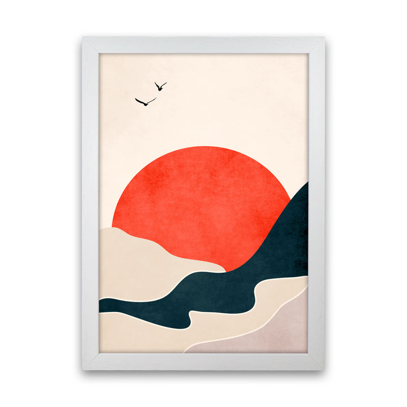 Drowning Sun Art Print by Kubistika White Grain