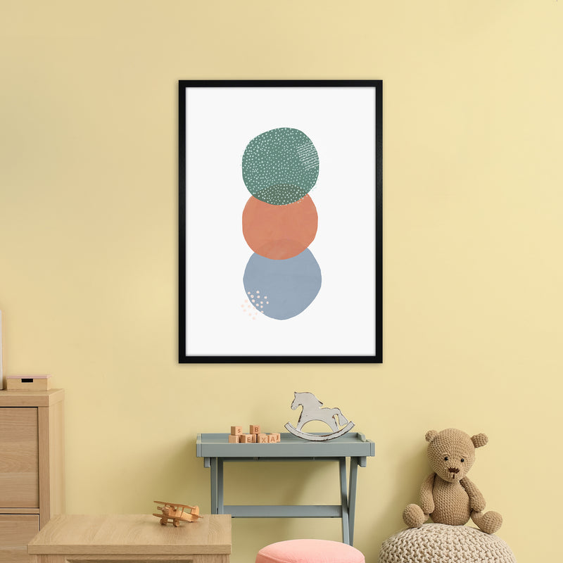 Abstract Soft Circles Part 2 Art Print by Laura Irwin A1 White Frame