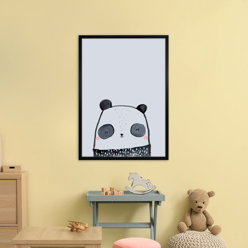 Panda Art Print by Laura Irwin A1 White Frame