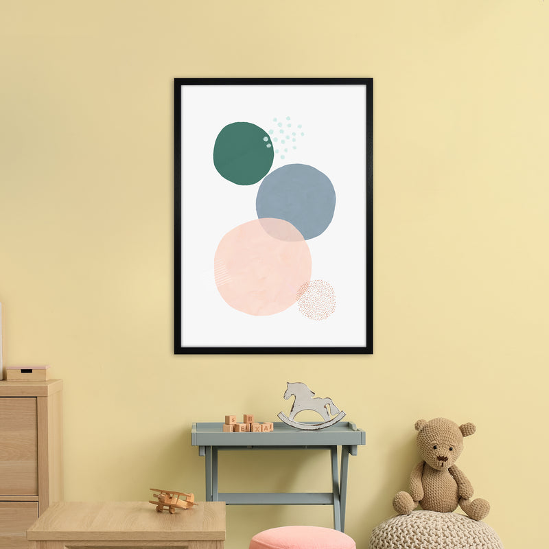 Abstract Soft Circles Part 3 Art Print by Laura Irwin A1 White Frame